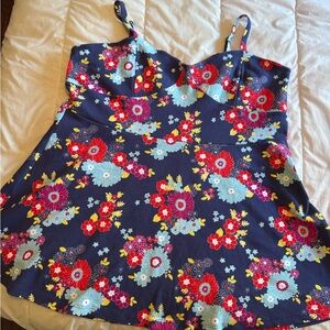 ModCloth Floral Print Fit & Flare Mini Dress